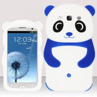 Insten Blue 3D Panda Bear Silicone Soft Skin Case Cover For Samsung Galaxy S3 III i9300