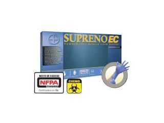 Microflex 2X Blue 9.645" Supreno EC 5.5 mil Nitrile Ambidextrous Non Sterile Medical Grade Powder Free Disposable Gloves With Textured Finger Tip Finish, Extended Beaded Cuff And Polymer Coating