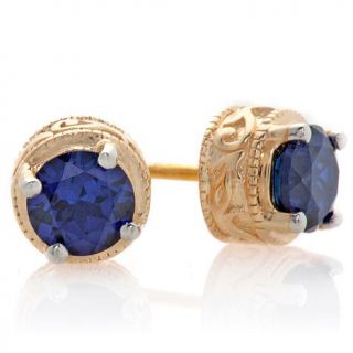 Xavier 1ct Absolute™ Created Sapphire Vintage Inspired Stud Earrings   7218042