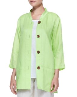 Caroline Rose Tissue Linen Big Shirt, Womens