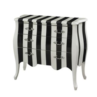 Oh! Home Retro Roselyn White and Black Stripe Chest