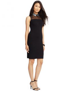 Lauren Ralph Lauren Petite Embellished Collar Dress