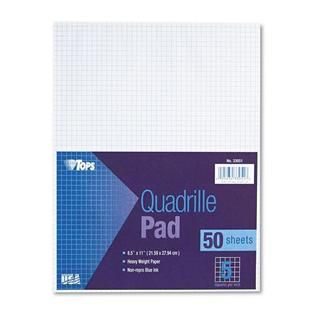 TOPS Quadrille Pad, Five Squares per Inch, 50 Sheets   Office Supplies
