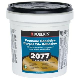 Roberts 2077 1 gal. Superior, Pressure Sensitive Carpet Tile Adhesive DISCONTINUED 2077 1