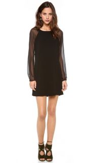 Twelfth St. by Cynthia Vincent Sheer Sleeve Shift Dress