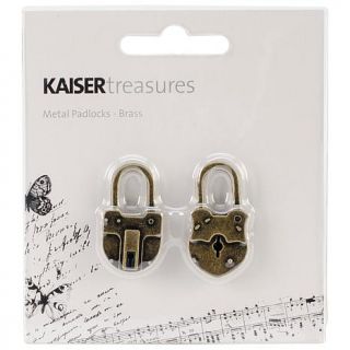 Kaisercraft Treasures Metal Padlocks 2 pack   Antique Brass   7701803