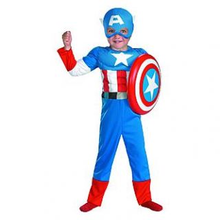 Disney Captain America Toddler Muscle Costume Size: 3T 4T   Seasonal