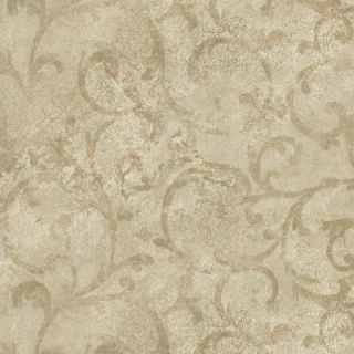 Brewster 8 in. W x 10 in. H Marble Textured Scroll Wallpaper Sample GK80707SAM