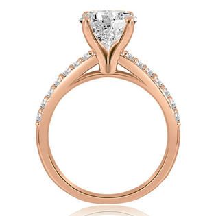AMCOR   1.40 cttw. 18K Rose Gold Round Cut Diamond Bridal Set (I1, H I
