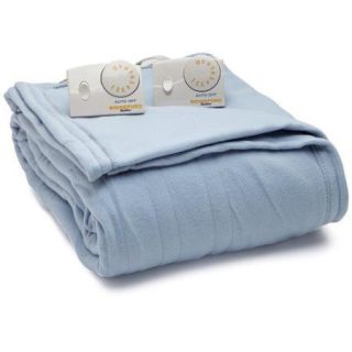 Biddeford 1000 903292 535 Comfort Knit Fleece Electric Heated Blanket Twin Blue