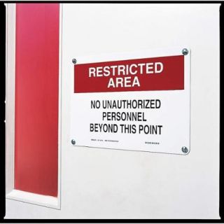 ACCUFORM SIGNS Admittance Sign, 7 x 10In, BK/WHT, ENG, Text MADM488VS