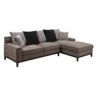 Fiona Contemporary Neutral Scatterback 2 Piece Chaise Sectional