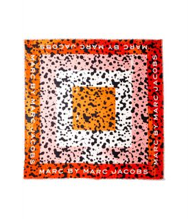 Marc by Marc Jacobs Concentric Square Scarf Bright Tangelo Multi