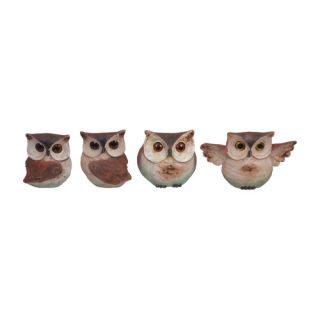 Fantastic Craft 4 Piece Baby Owl Figurine Set