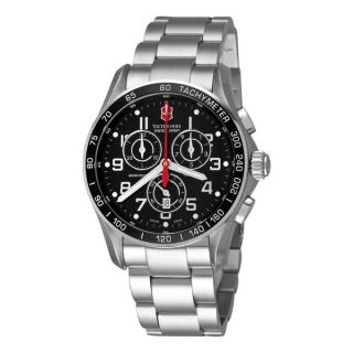 Swiss Army Mens V241443 Chrono Classic Black Dial Stainless Steel