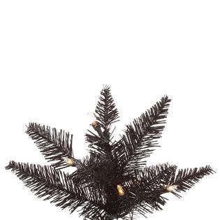 Vickerman 6.5 x 34 Black Slim Fir Tree with 400 Clear Mini Lights