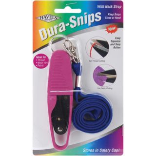 Dura Snips Pink and Black Squeeze style Thread Snips   13906839