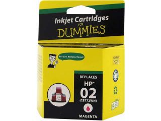 Ink for Dummies DH 02M(C8772WN) Magenta Ink Cartridge Replaces HP 02 (C8772WN)