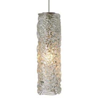 LBL Lighting Mini Isis Cylinder 1 Light Bronze LED Hanging Mini Pendant with Clear Shade HS545CRBZLEDS830MPT