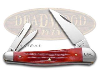 CASE XX Deep Canyon Red Bone Seahorse Whittler Stainless Pocket Knife Knives