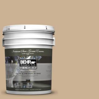 BEHR Premium Plus Ultra 5 gal. #PWL 84 Tropical Tan Semi Gloss Enamel Interior Paint 375405
