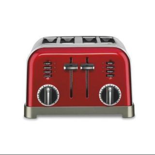 Cuisinart Metal Classic 4 slice Toaster   Toast, Defrost, Bagel, Browning, Reheat   Metallic Red (cpt 180mr)