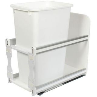 Knape & Vogt 23.25 in. x 11.81 in. x 22.44 in. In Cabinet Soft Close Pull Out Trash Can USC12 1 50WH