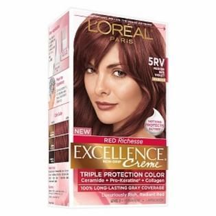 Oreal Triple Protection 5RV Warmer Medium Red Violet Hair Color 1 KT