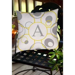 Thumbprintz Circle Variations Monogram Yellow Decorative Pillows