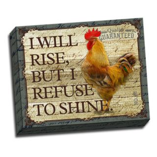 Picture it on Canvas Appetit Rise No Shine Bon Colorful Wall Art on