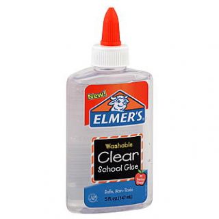 Elmers School Glue, Clear, 5 fl oz (147 ml)   Office Supplies   Tape