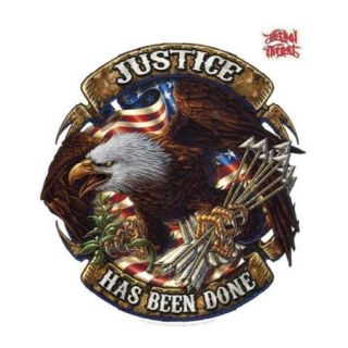 6" x 8" Decal, Justice is Done