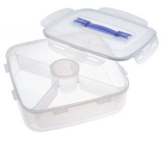 Lock & Lock Appetizer Handy Container with Removable Divided Tray —