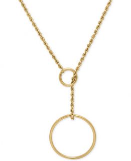 Circle Lariat Necklace in 14k Gold   Necklaces   Jewelry & Watches