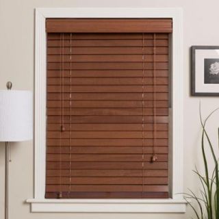 Customized 29 inch Real Wood Window Blinds Pecan (29X66)