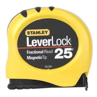 Stanley 33 281 25 Ft. X 1 In. LeverLock Tape Rule with Magnetic Tip