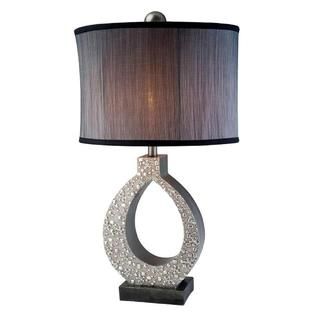 Ore International 30.5 Inch Silver Twilight Table Lamp ENERGY STAR