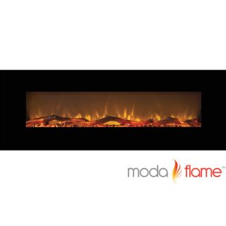 Skyline Log Linear Wall Mounted Electric Fireplace by Moda Flame