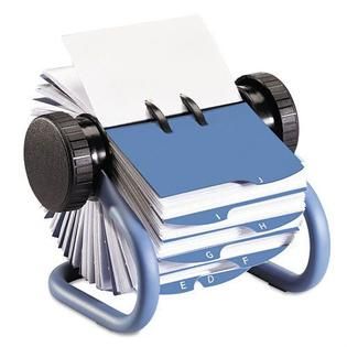 Rolodex Rotary Card File With Blue Base   Office Supplies   Desk