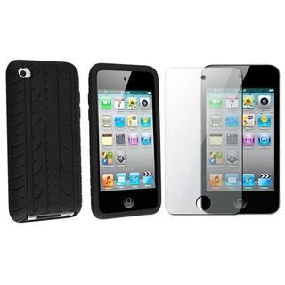 Silicone Case/ Anti glare Screen Protector for Apple iPod Touch 4