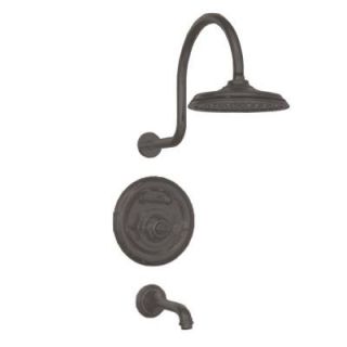 JADO Savina Single Handle Tub and Shower Faucet in Old Bronze with Cross Handle DISCONTINUED 845.400.105