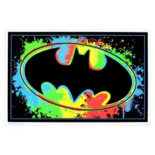 Art Batman Logo Blacklight Poster