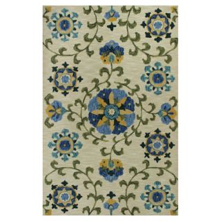 KAS Rugs Textured Fashion Ivory Rectangular Indoor Tufted Area Rug (Common: 8 x 10; Actual: 93 in W x 117 in L x 0 ft Dia)