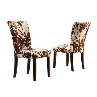 Oxford Creek  Moo print Parson Side Chairs (Set of 2)
