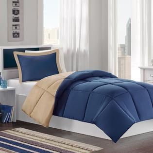 Colormate Navy/Khaki Reversible Mini Bed Set   3 Pieces