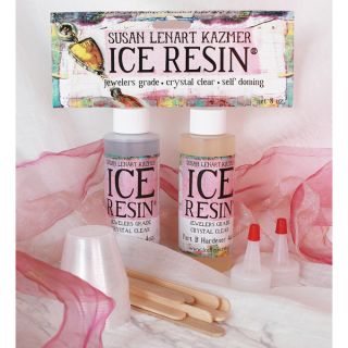 ICE Resin 8oz Doming Kit 4 Oz Resin/4 Oz Hardener, Mix Cups/Stick