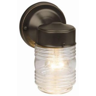 Design House Oil Rubbed Bronze Outdoor Wall Mount Jelly Jar Wall Light 505198