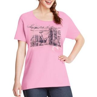 Just My Size by Hanes Women's Plus Size Watercolor Graphic Tee