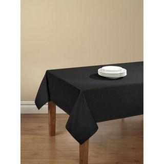 Mainstays Hyde Tablecloth with Table Protector, Black 102"