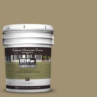 BEHR Premium Plus Ultra 5 gal. #380F 6 River Bank Semi Gloss Enamel Exterior Paint 585305